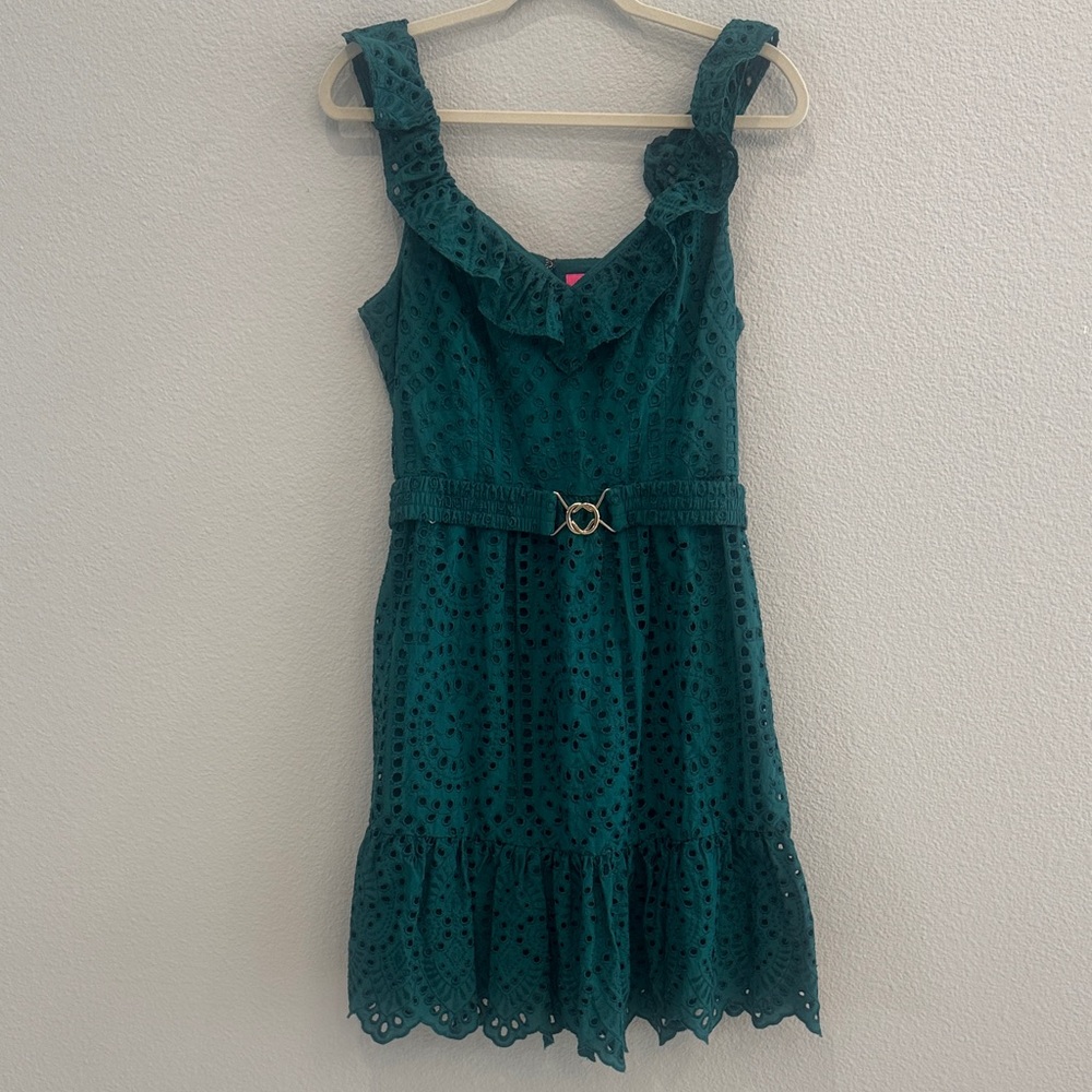 Lilly Pulitzer Green Eyelet Dress